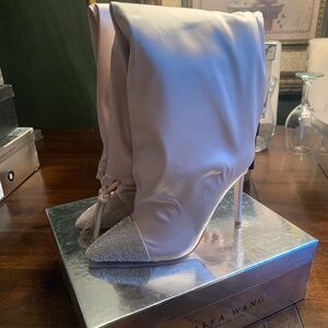 Azaela Wang Champagne Harmonia Heeled Boots